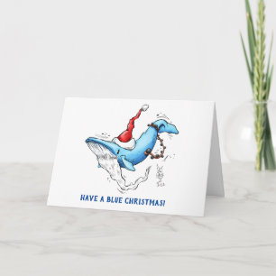 "Prettig een Blauwe Kerst te hebben" Kerstkaart Kaart