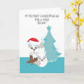 Prettig Eerste Kerstdag Als Getrouwd Koppel Cute V Kaart (Gele Bloem)