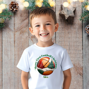 Prettig eerste voetbal Kerstmis baby cadeau