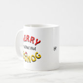 Prettig Eggnog-feest – Kerstwoordspeling grap Koffiemok (Voorkant links)