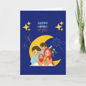 Prettig Eid Al Fitr-feest met Ketupat Kaart (Voorkant)