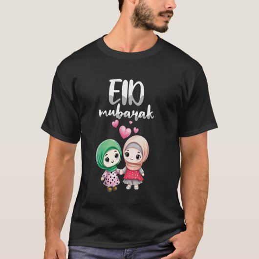 Prettig Eid Mubarak Prettig Ramadan Moslim Islamit T-shirt (Voorkant)