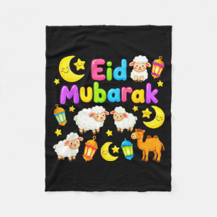 Prettig eid mubarak voor moslimkinderen eid al fit fleece deken