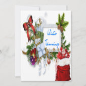 Prettig eindejaar en een gelukkig nieuwjaar feestdagenkaart (Voorkant)