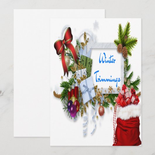 Prettig eindejaar en een gelukkig nieuwjaar feestdagenkaart (Voorkant / Achterkant)