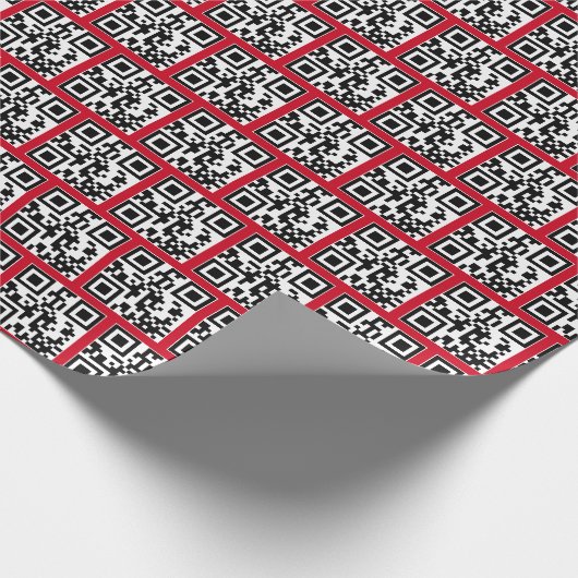 Prettig eindejaar QR-code Cadeaupapier (Hoek)