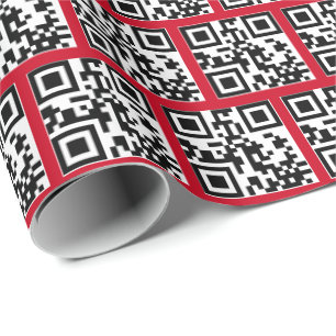 Prettig eindejaar QR-code Cadeaupapier