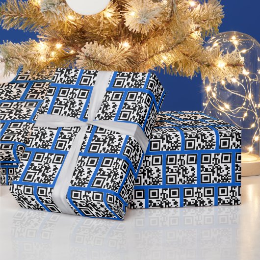 Prettig eindejaar QR-codes Cadeaupapier (Feestdagen)