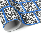 Prettig eindejaar QR-codes Cadeaupapier (Rol Hoek)