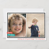 Prettig eindejaar rand x2 feestdagenkaart (Voorkant)