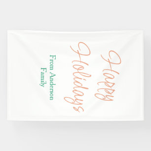Prettig eindejaar rode pastel groene naam kerst wi spandoek