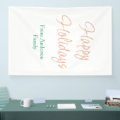Prettig eindejaar rode pastel groene naam kerst wi spandoek (Beurs)