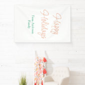 Prettig eindejaar rode pastel groene naam kerst wi spandoek (Insitu)