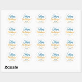 Prettig eindejaar ronde sticker (Vel)
