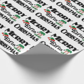 Prettig Elfen Kerstmis Cadeaupapier (Hoek)