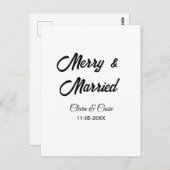 Prettig en getrouwd voeg koppel Naam datum vakanti Briefkaart (Voorkant / Achterkant)