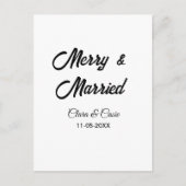 Prettig en getrouwd voeg koppel Naam datum vakanti Briefkaart (Voorkant)