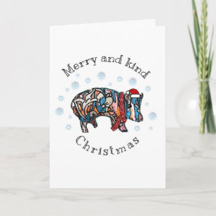 Prettig en gezellig Kerstmis Feestdagen Kaart