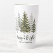 Prettig en Helder Beste Moeder Kerstmis Latte Mok (Voorkant)