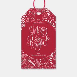 Prettig en helder Kerstmis Cadeaulabel