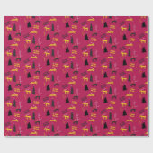 PRETTIG EN HERTJES KERSTFEES CADEAUPAPIER (Vlak)