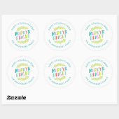 Prettig en Kerstfeestelijk Gefeliciteerd Ronde Sticker (Vel)