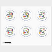 Prettig en Kerstfeestelijk Gefeliciteerd Ronde Sticker (Vel)