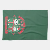 Prettig en Miauwend Kerstkatten 1 Theedoek (Horizontaal)