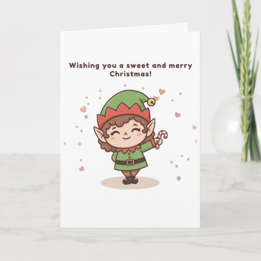 Prettig en vrolijk kerstfeest gewenst kaart (Voorkant)