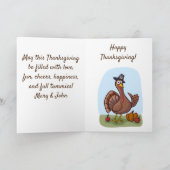 Prettig en vrolijk Thanksgivingdag Bedankkaart (Binnen)