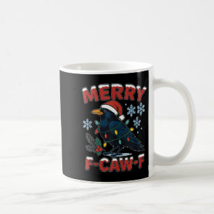 Prettig F-caw-f Raaf Grappig Meme Kraai Kerstmis V Koffiemok