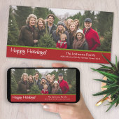 Prettig feest - 1 horizontale of panoramische foto feestdagenkaart