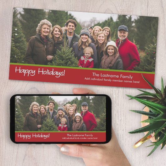 Prettig feest - 1 horizontale of panoramische foto feestdagenkaart