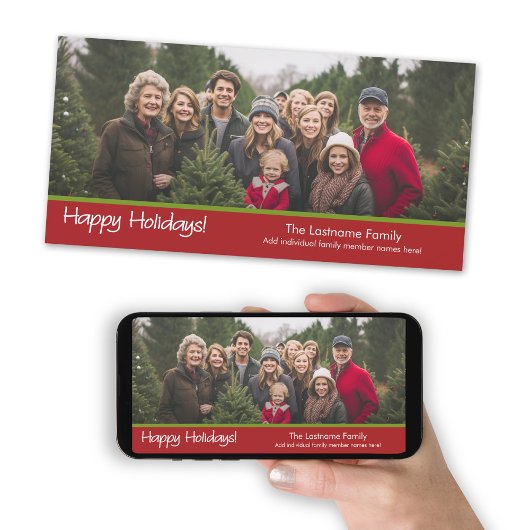 Prettig feest - 1 horizontale of panoramische foto feestdagenkaart