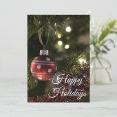 Prettig feest 5 foto collage gepersonaliseerde kaa feestdagenkaart (Staand voorkant)