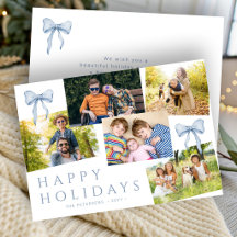 Prettig feest 5 foto elegante boog Kerstmis