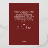 Prettig feest, baby's eerste kerstfeest Traditione Folie Feestdagenkaart (Achterkant)