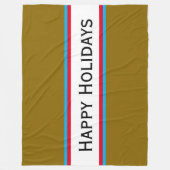 PRETTIG FEest Chic Feestelijke Multikleur Strepen Fleece Deken (Voorkant)