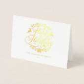 Prettig feest Corporate Zakelijk Logo Goud Folie Kaarten (Voorkant)