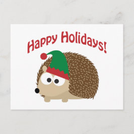 Prettig feest Cute Egeln Kerstmis Elf Feestdagenkaart