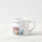 Prettig feest, decoratieve naam op Kerstmis 6oz Espresso Kop (Rechts)