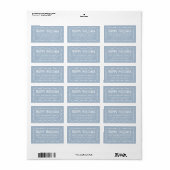 Prettig feest elegant lichtblauw retouradres etiket (Full Sheet)
