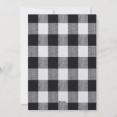 Prettig feest | Elegante Buffalo Plaid foto Feestdagenkaart (Achterkant)