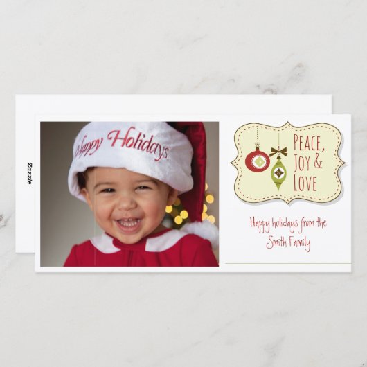 Prettig feest feestdagenkaart (Voorkant / Achterkant)