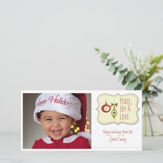 Prettig feest feestdagenkaart (Staand voorkant)