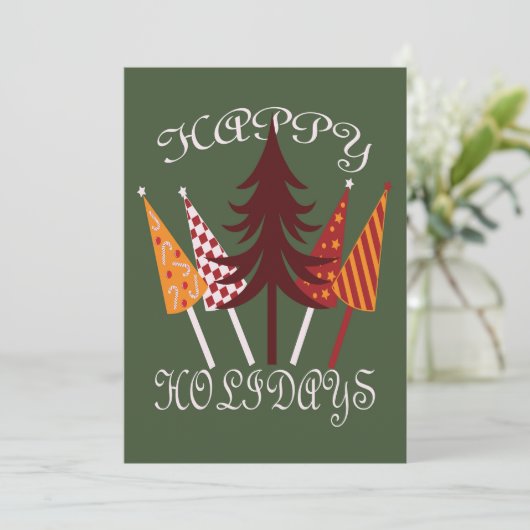 Prettig feest feestdagenkaart (Staand voorkant)