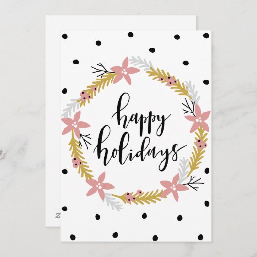 Prettig feest feestdagenkaart (Voorkant / Achterkant)