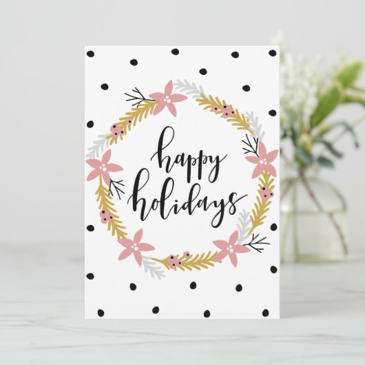 Prettig feest feestdagenkaart (Staand voorkant)