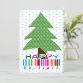 Prettig feest feestdagenkaart (Staand voorkant)