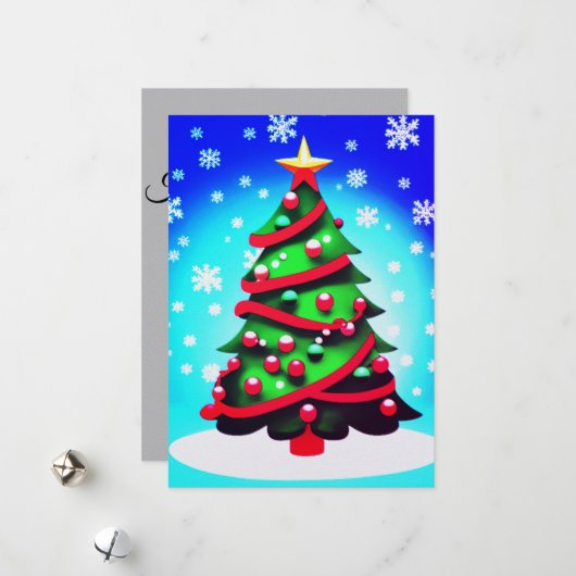 Prettig feest feestdagenkaart (Voorkant / Achterkant in situ)